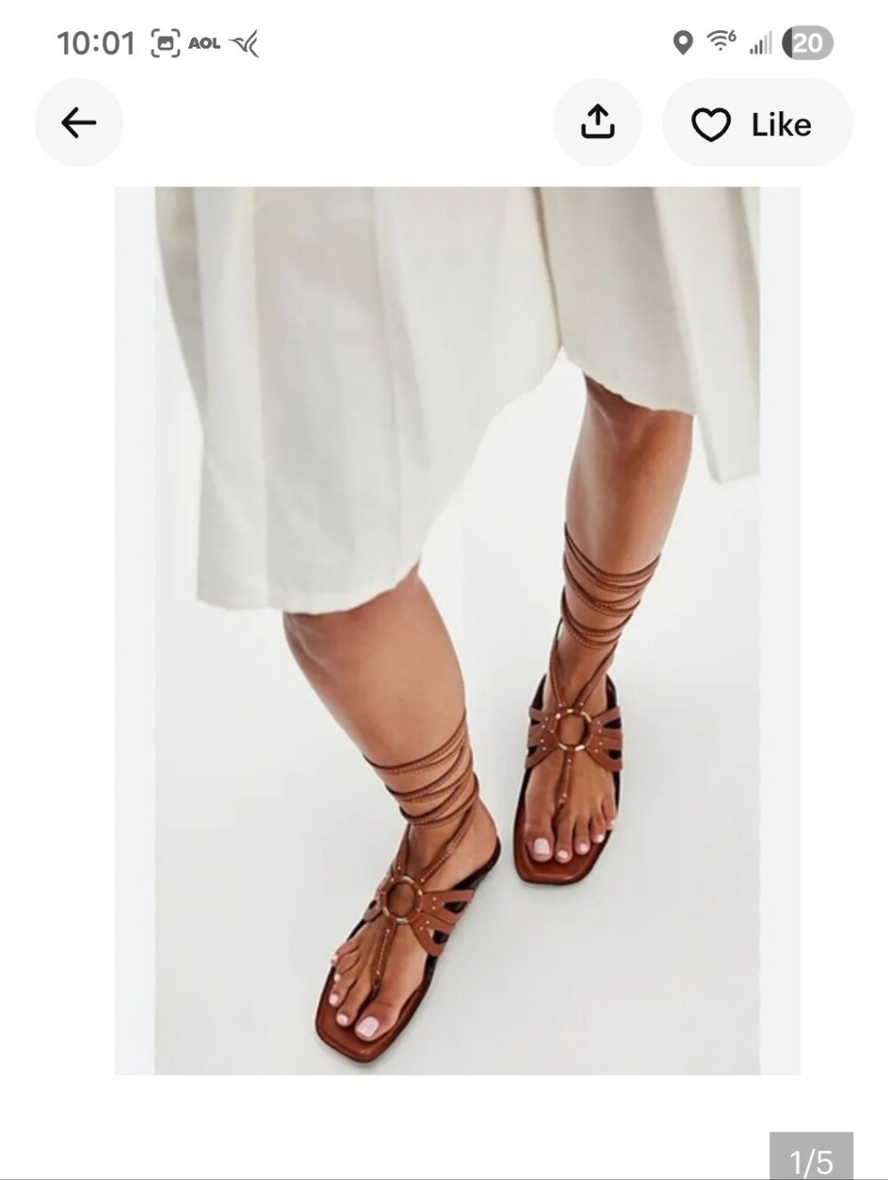 Free People Dragonfly Brown Lace-Up Dragonfly Sandals